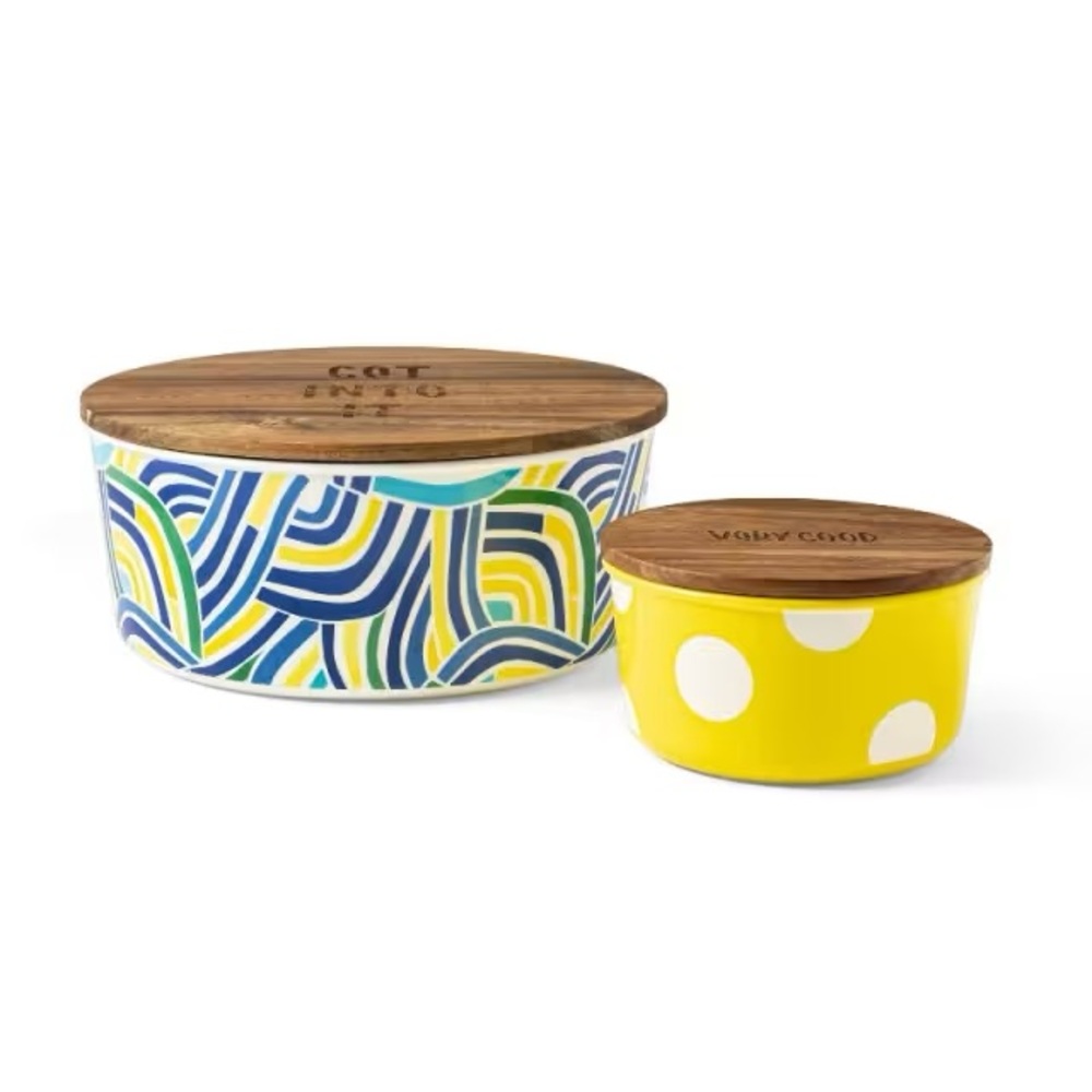 Tabitha Brown for Target - Yellow & Striped Polka Dot Storage Bins